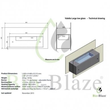 BIO BLAZE VALETTA BLACK free standing biofireplace 2