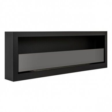 BIOHEAT 1200x400 BOX GLASS BLACK bioethanol fireplace wall-mounted 1