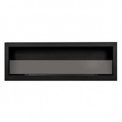 BIOHEAT 1200x400 BOX GLASS BLACK bioethanol fireplace wall-mounted 2