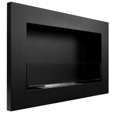 BIOHEAT 650x400 SLIM TUV BLACK GLASS bioethanol fireplace wall-mounted-insert 1