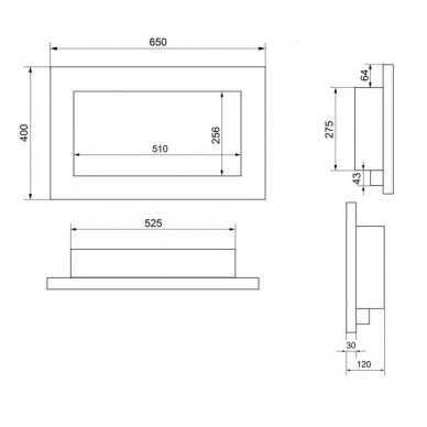 BIOHEAT 650x400 TUV BROWN sienas-iebūvēts biokamīns 2