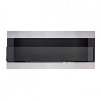 BIOHEAT 900x400 H-LINE INOX GLASS biokamin seinale-sisseehitatav