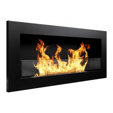 BIOHEAT 900x400 SLIM TUV BLACK GLASS biokamin seinale-sisseehitatav 1