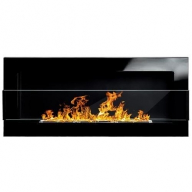 BIOHEAT 900x400 TUV BLACK LESS GLASS biokamin seinale-sisseehitatav