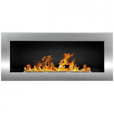 BIOHEAT 900x400 TUV INOX bioethanol fireplace wall-mounted-insert