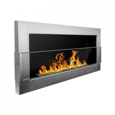 BIOHEAT 900x400 TUV INOX GLASS bioethanol fireplace wall-mounted-insert 1