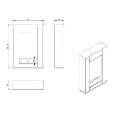 BIOHEAT BOHO OAK биокамин с порталом 1