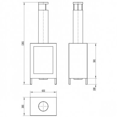 BIOHEAT KOZAN BLACK free standing biofireplace 3