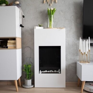 BIOHEAT MODERN WHITE brīvi stavošs biokamīns 2