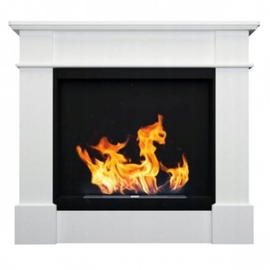 BIOHEAT PULA WHITE free standing bioethanol fireplace 1