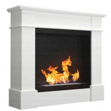 BIOHEAT PULA WHITE free standing bioethanol fireplace