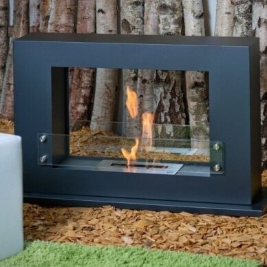 BIOHEAT TEINE BLACK free standing biofireplace 1