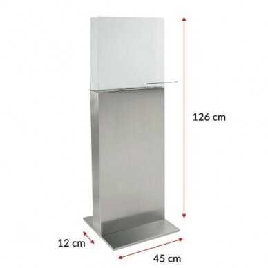 BIOHEAT TIKBA INOX free standing biofireplace 2