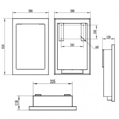 BIOHEAT VERTICAL BLACK biokamin seinale-sisseehitatav 1