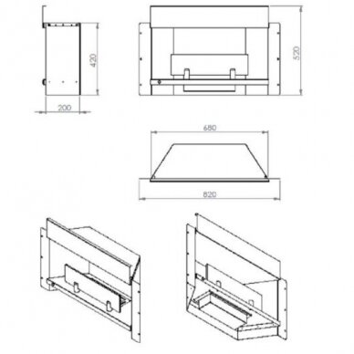 bioKamino BK0955 INOX bioethanol fireplace insert 3