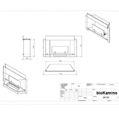 bioKamino BK1168 BORDEAUX iebūvēts biokamīns 3