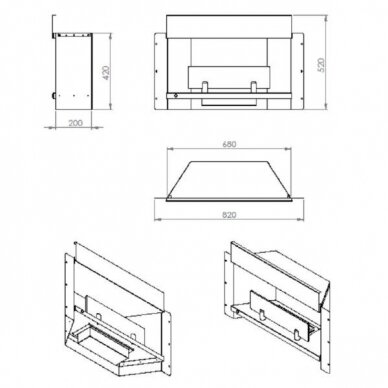 bioKamino BK6565 INOX sisseehitatav biokamin 3