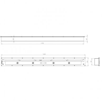 bioKamino BR1200R sisseehitatav biokamin 2