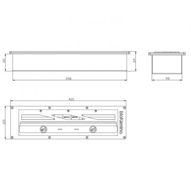 bioKamino BR400R bioethanol fireplace insert 2