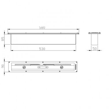 bioKamino BR500RS sisseehitatav biokamin 2