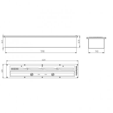 bioKamino BR600R sisseehitatav biokamin 2