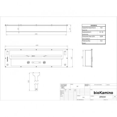 bioKamino BR600RW iebūvēts biokamīns 2