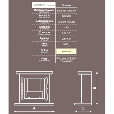 bioKamino CANOVA BLACK free standing biofireplace 1