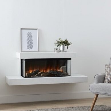 BRITISH FIRES BROCKENHURST 1600 WHITE electric fireplace wall-mounted