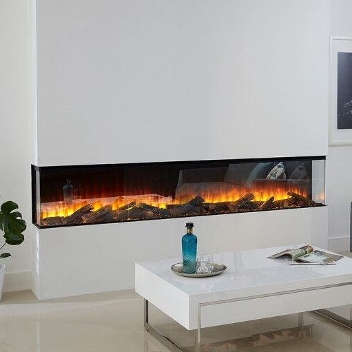 BRITISH FIRES NEW FOREST 2400 3 SIDED electric insert fireplace good ...