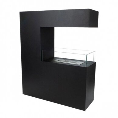 CACHFIRES  3-SIDED TALL BLACK free standing biofireplace