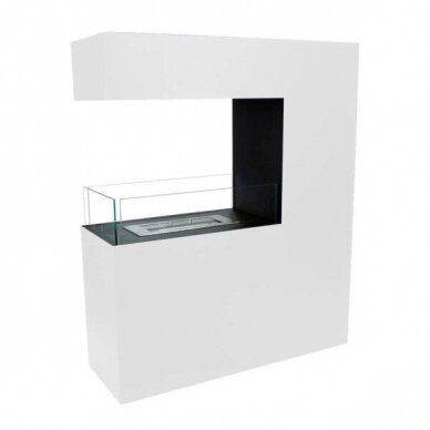 CACHFIRES  3-SIDED TALL WHITE free standing biofireplace