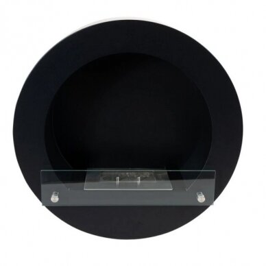 CACHFIRES CIRCLE SHAPE BLACK bioethanol fireplace wall-mounted 1