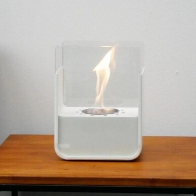 CACHFIRES CONSTRUCTION WHITE Freistehende Bio-Ethanol-Kamin