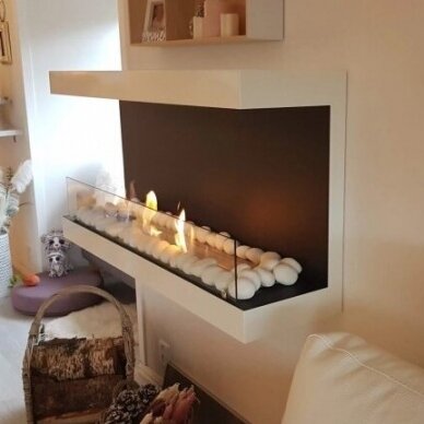 CACHFIRES DAKOTA 120 WHITE bioethanol fireplace wall-mounted 2