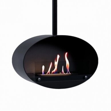 CACHFIRES HALIFAX 60 BLACK ceiling mounted bioethanol fireplace