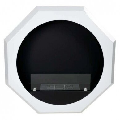 CACHFIRES OCTAGONAL WHITE bioethanol fireplace wall-mounted 2