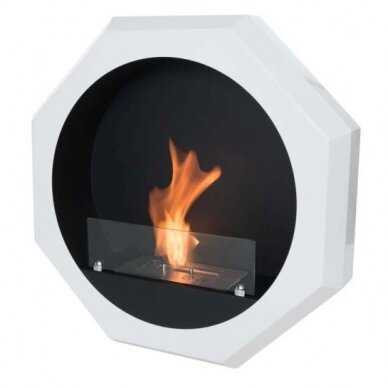 CACHFIRES OCTAGONAL WHITE bioethanol fireplace wall-mounted