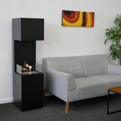 CACHFIRES OPEN 3-SIDED BLACK free standing biofireplace