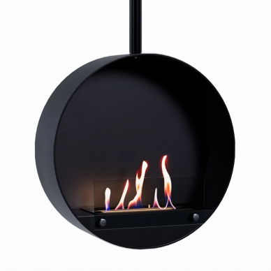 CACHFIRES OTTAWA 50 BLACK ceiling mounted bioethanol fireplace