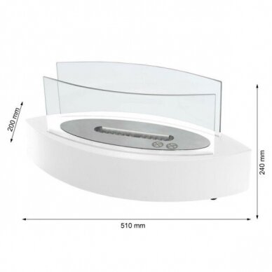 CACHFIRES OVOID WHITE Freistehende Bio-Ethanol-Kamin 2