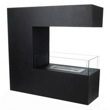 CACHFIRES 3-SIDED BLACK free standing biofireplace 2