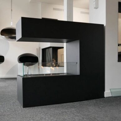 CACHFIRES 3-SIDED BLACK free standing biofireplace