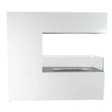 CACHFIRES  3-SIDED WHITE free standing biofireplace 2