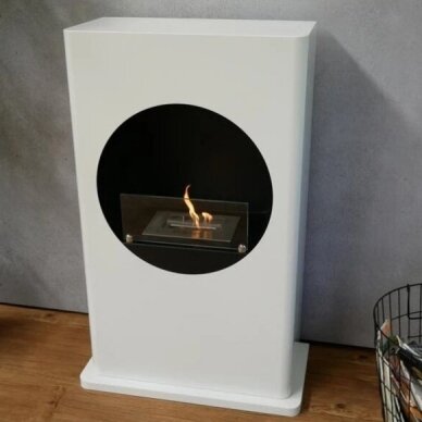 CACHFIRES ROUNDEYE WHITE free standing biofireplace 1