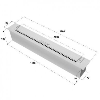 CACHFIRES SLIMLINE 120 iebūvēts biokamīns 1