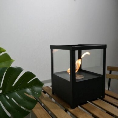 CACHFIRES SQUARE BLACK Freistehende Bio-Ethanol-Kamin 1