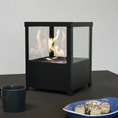 CACHFIRES SQUARE BLACK Freistehende Bio-Ethanol-Kamin