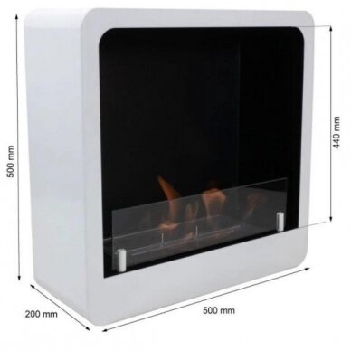 CACHFIRES SQUARE WHITE bioethanol fireplace wall-mounted 2