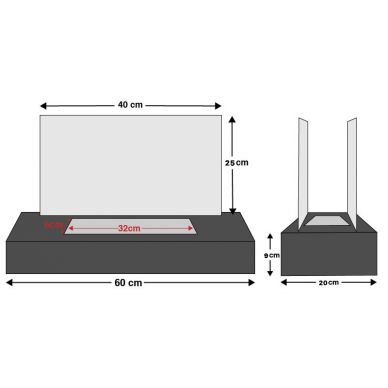 CACHFIRES TAB BLACK free standing biofireplace 2