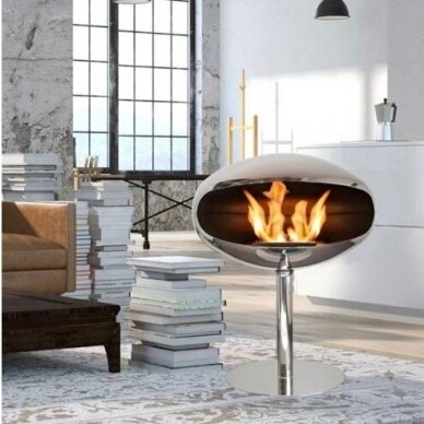 COCOON FIRES PEDESTAL BLACK STEEL brīvi stavošs biokamīns (Kopija) 1